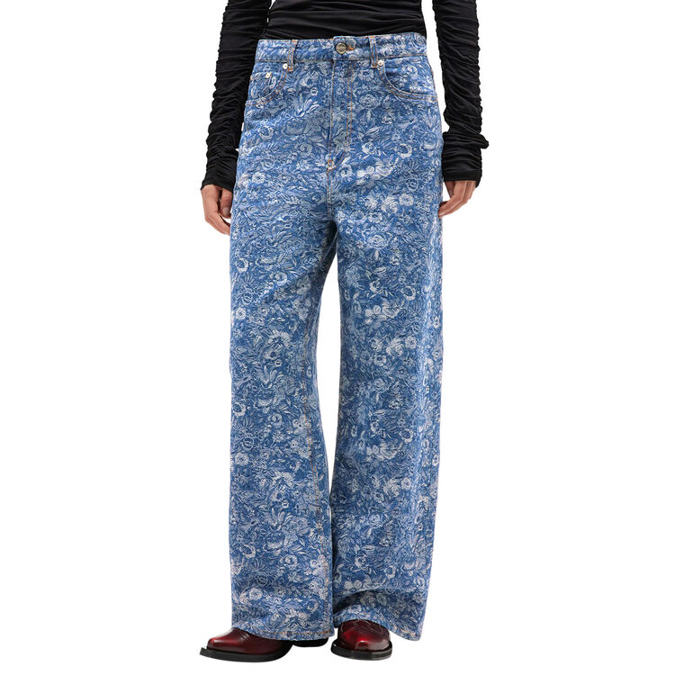 Tapestry Denim Baggy Jeans image number null