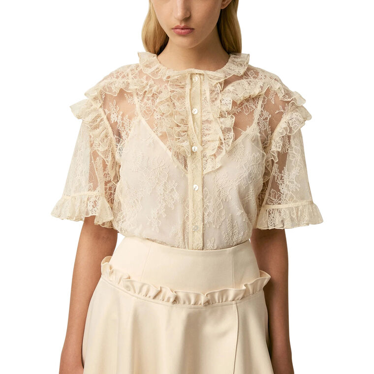 Kyra Lace Top With Detachable Cami image number null