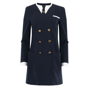 Seersucker Mini Blazer Dress