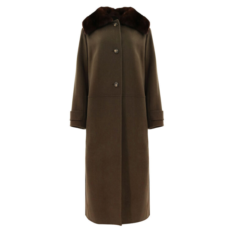 Mink Collar Coat image number null