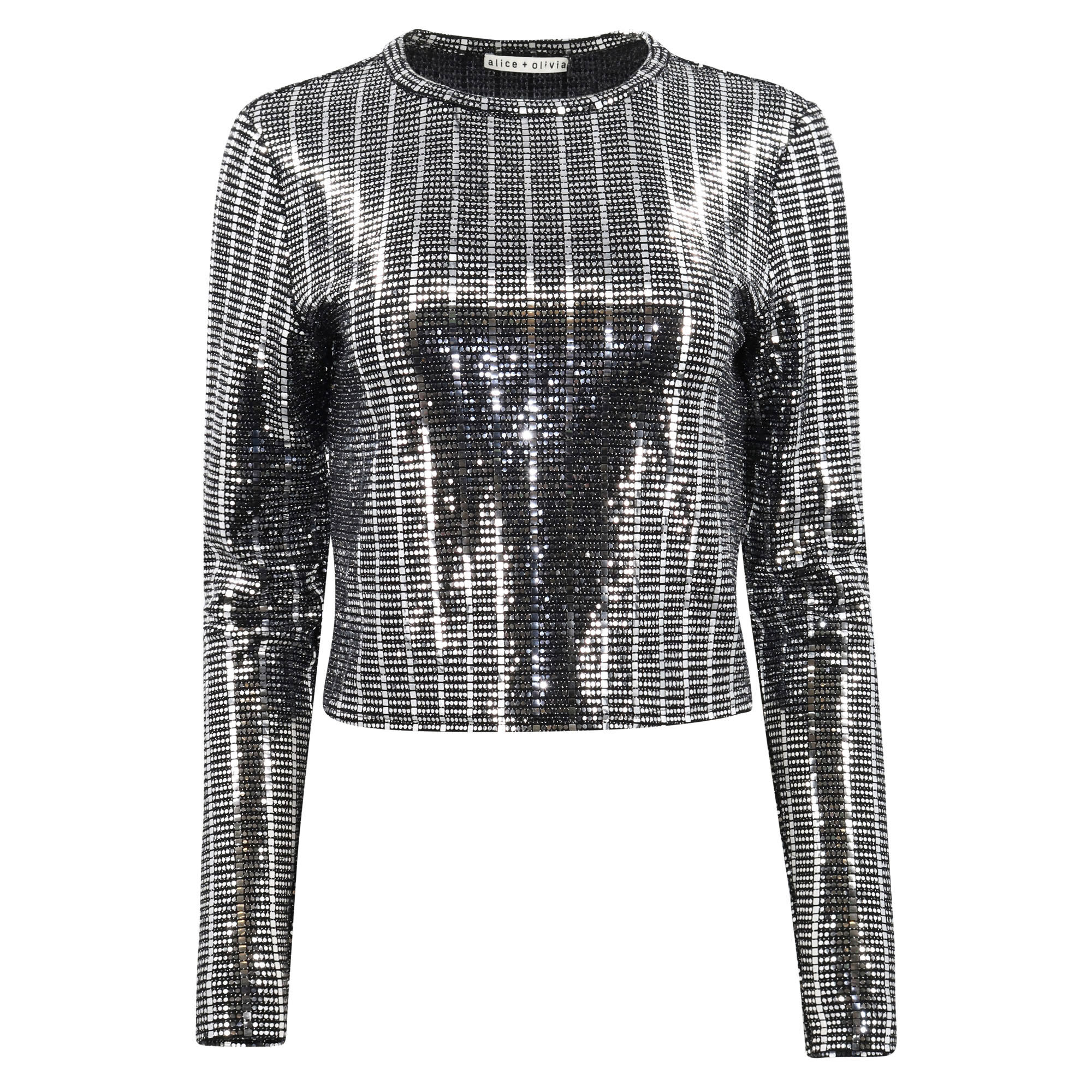 Delaina Sequined Long-Sleeve Top