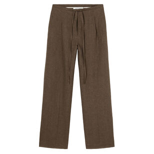 Relaxed Wide-Leg Drawstring Trousers