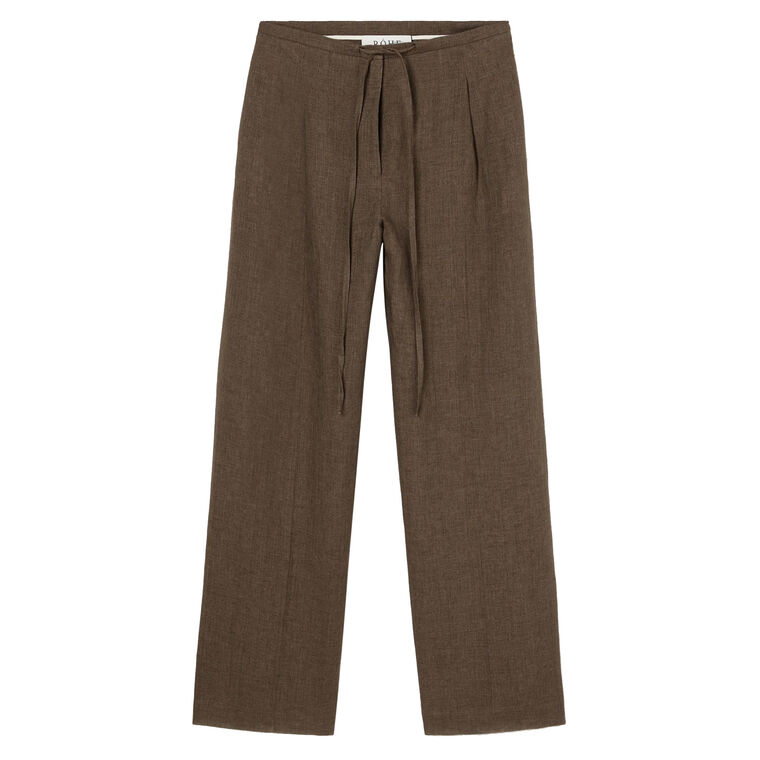 Relaxed Wide-Leg Drawstring Trousers image number null