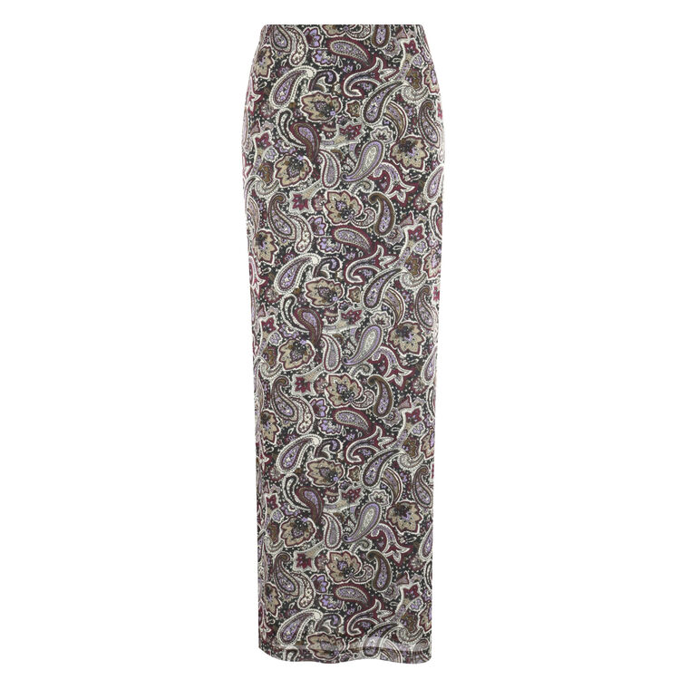 Lorden Paisley Mesh Turtleneck Top image number null