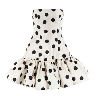 Strapless Mini Volant Dress