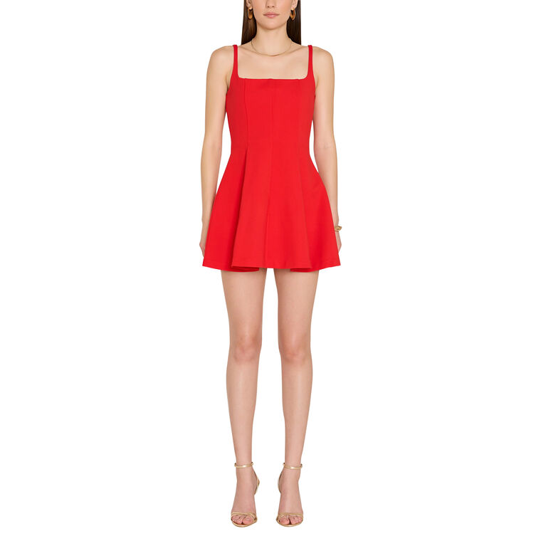 Loren Sleeveless Square Neck Mini Dress image number null