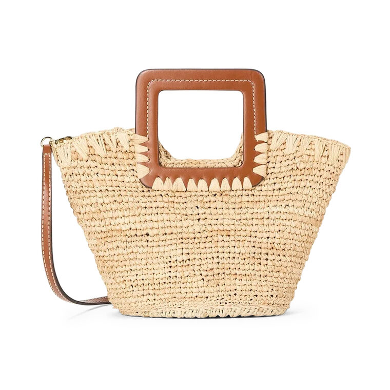 Shirley Raffia Mini Bucket Bag image number null