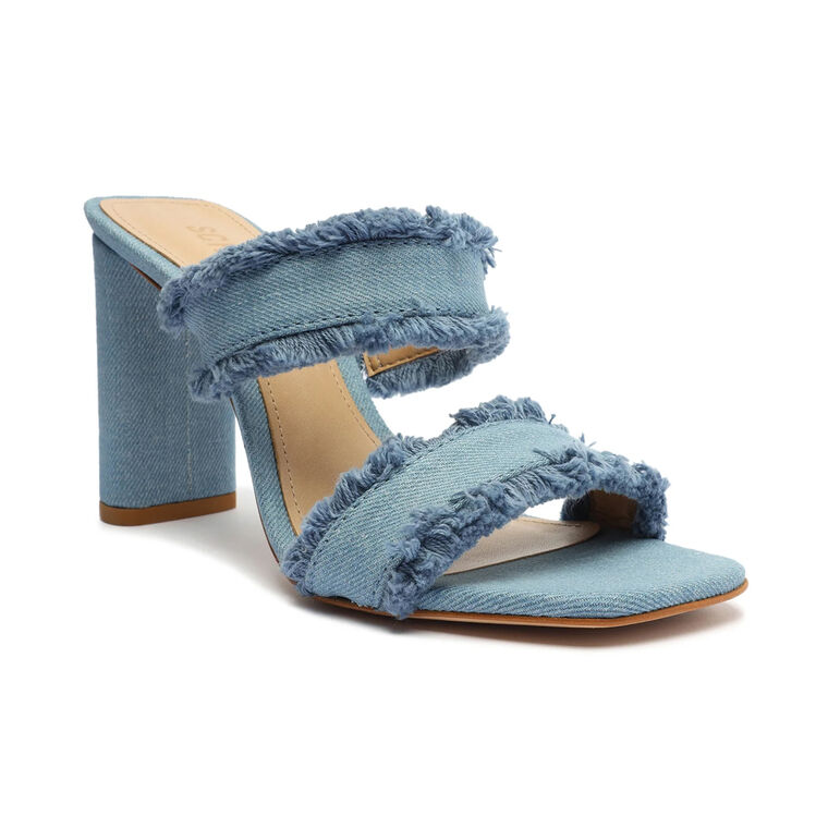 Amely Denim Fray Sandal image number null