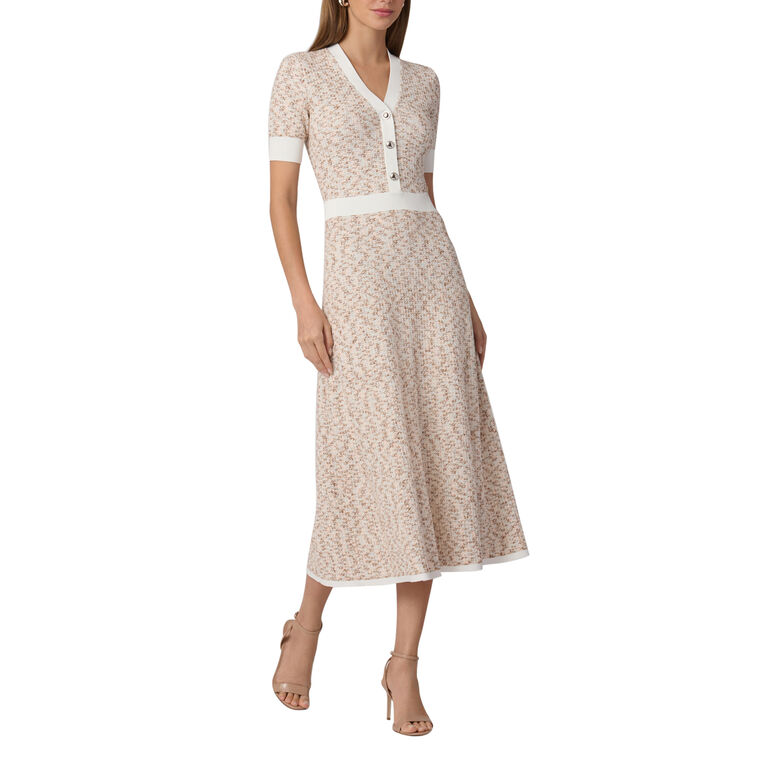 Alison Short Sleeve Knit Midi Dress image number null