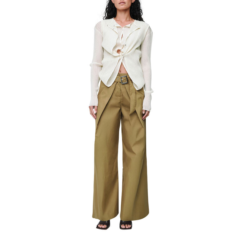 Double Up Ribbed Long Sleeve Cardigan image number null