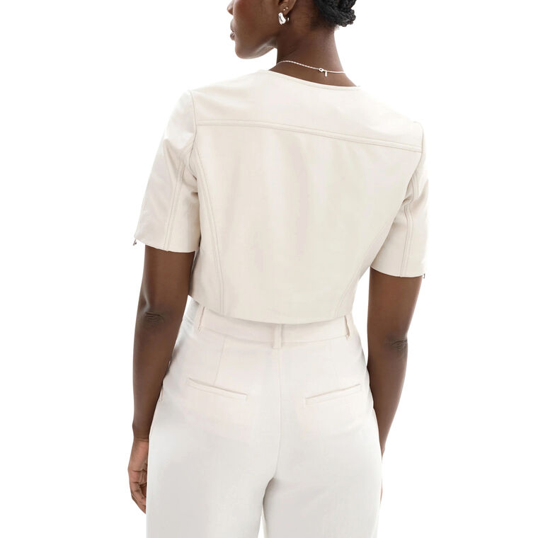 Kirsi Cropped Biker Jacket image number null