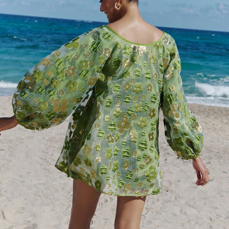 Organza Good Luck Long Sleeve Mini Dress image number null