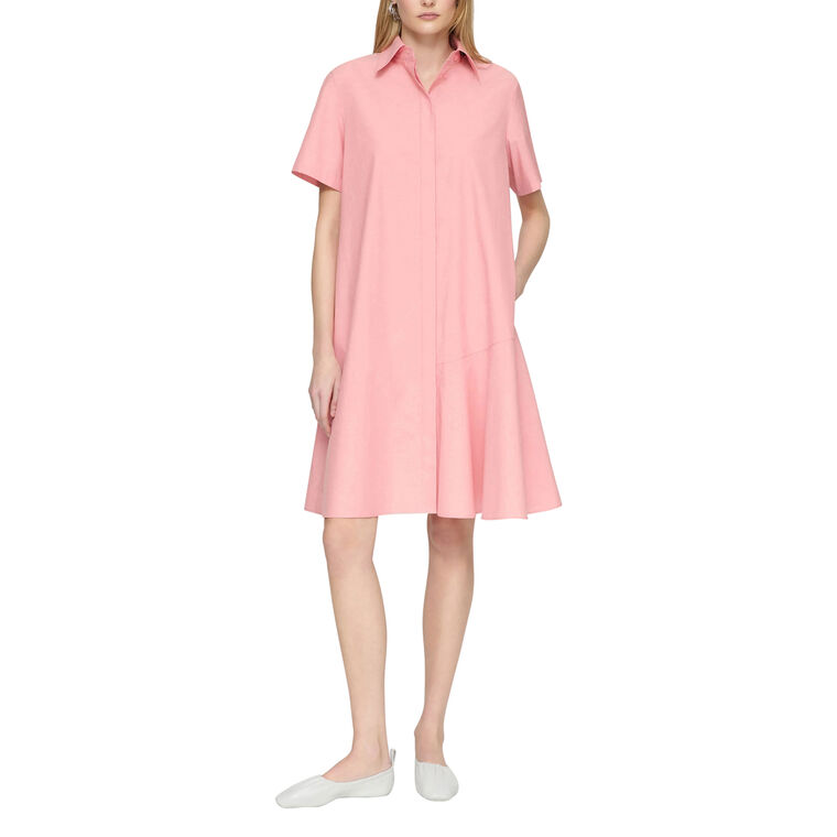 Flounced Hem Shirtdress image number null