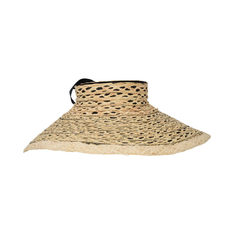 Margot Packable Raffia Visor image number null