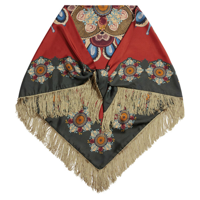 Fringe Triangle Scarf image number null
