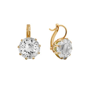 White Topaz Crown Earrings