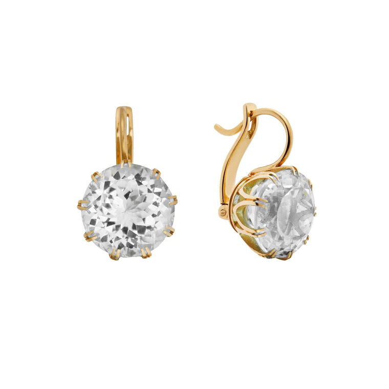 White Topaz Crown Earrings image number null