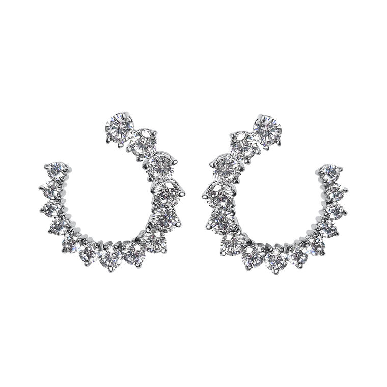 Brilliant Cut Swirl Earrings image number null