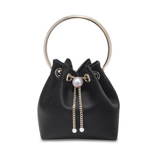 Satin Bon Bon Bag With Metal Handle
