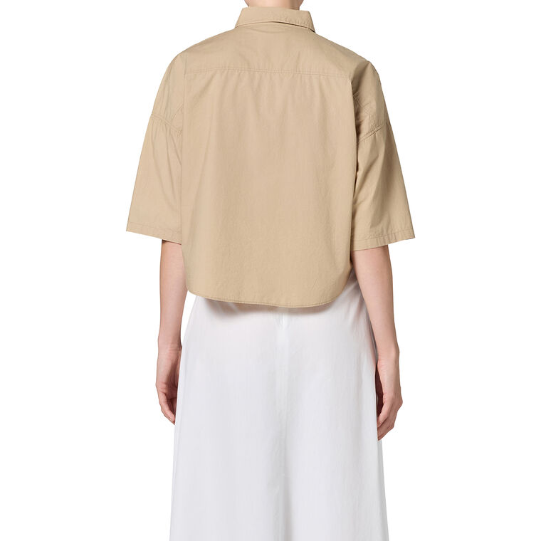 Frances Short Sleeve Cropped Cape Button Up image number null