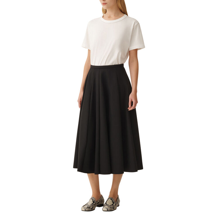 Scuba A-line Midi Circle Skirt image number null