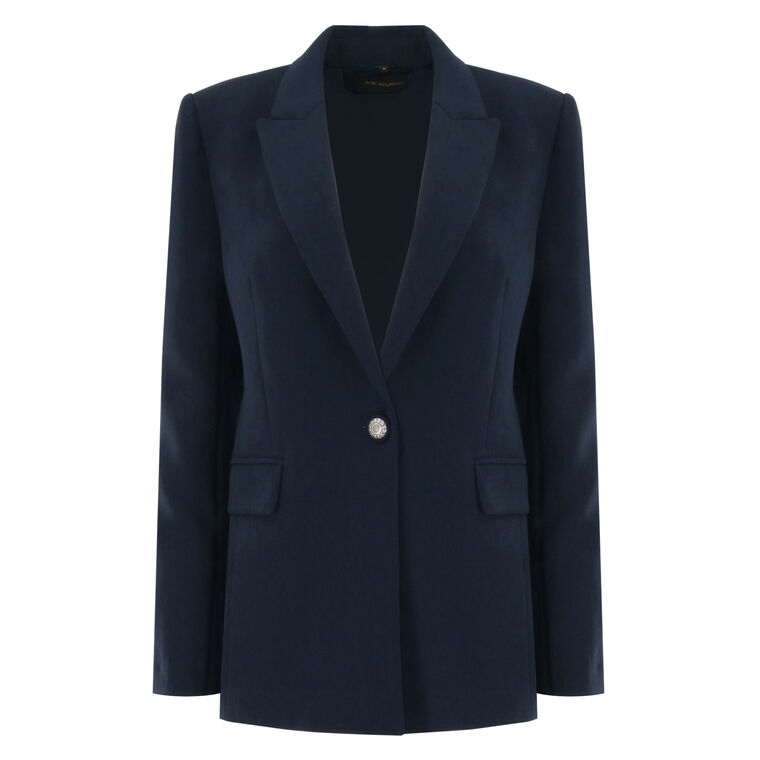 Rue Crepe One Button Jacket image number null