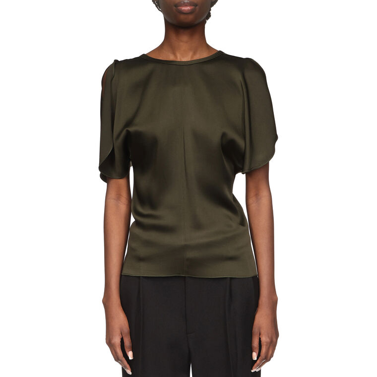 Short Draped Sleeve Top image number null
