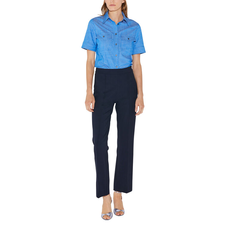 Lola Side Zip Ankle Flare Jersey Pant image number null