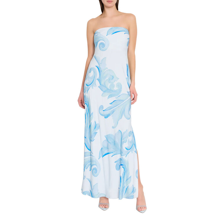 Vera Satin Floral Maxi Dress image number null