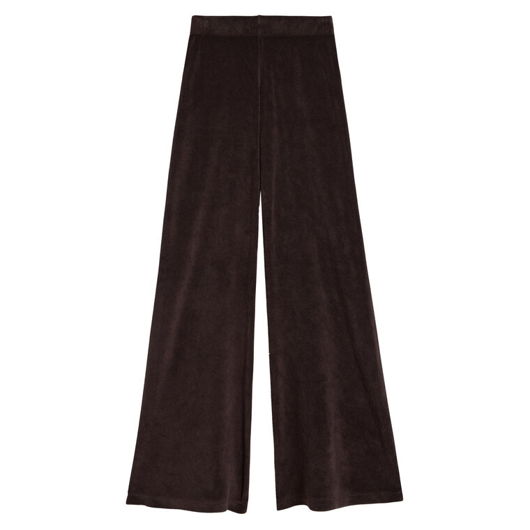 Lito Low-Rise Terrycloth Flare Pants image number null