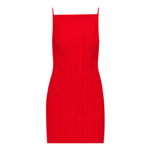 Crepe Tailored Sleeveless Mini Dress