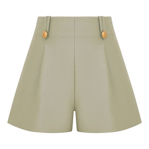 Luna Wool-Silk Tailored Short