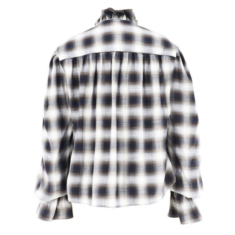 Fiona Plaid Tie Neck Shirt image number null