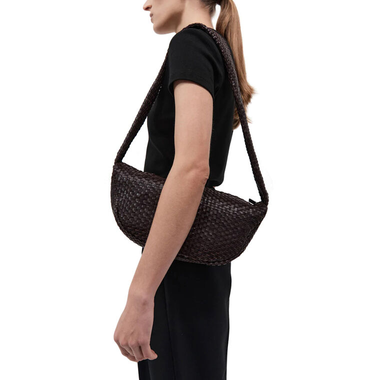 Lattice Weave Crescent Bag image number null