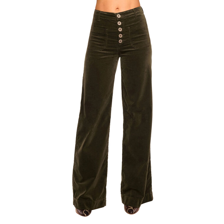 Cindy Velvet Wide Leg Jean image number null