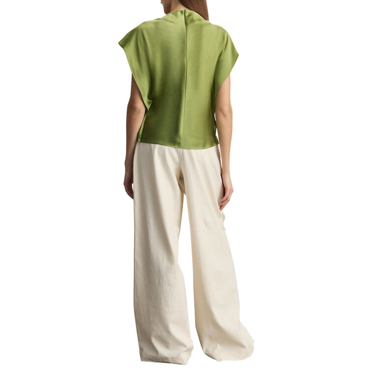 Adrien Short Sleeve Satin Top image number null