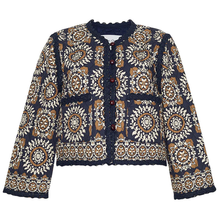 Marissa Cropped Quilted Jacket image number null