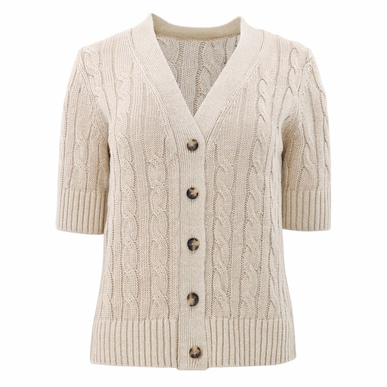 Julietta Silk-Linen Cardigan image number null