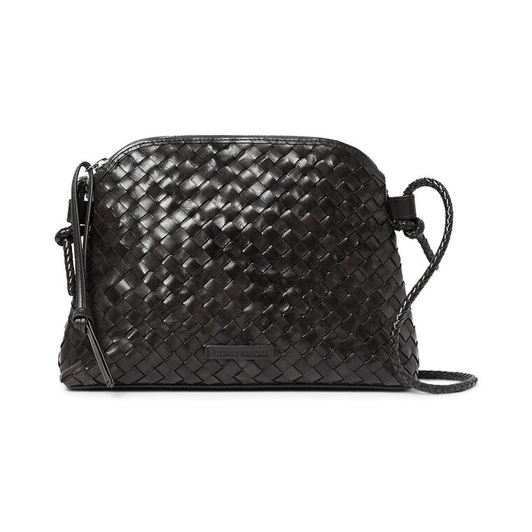 Mallory Woven Leather Crossbody Bag image number null