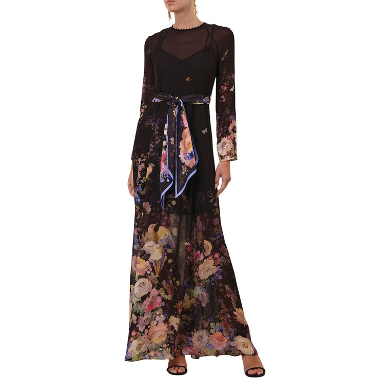 Luna Long Sleeve Maxi Sheath Dress image number null