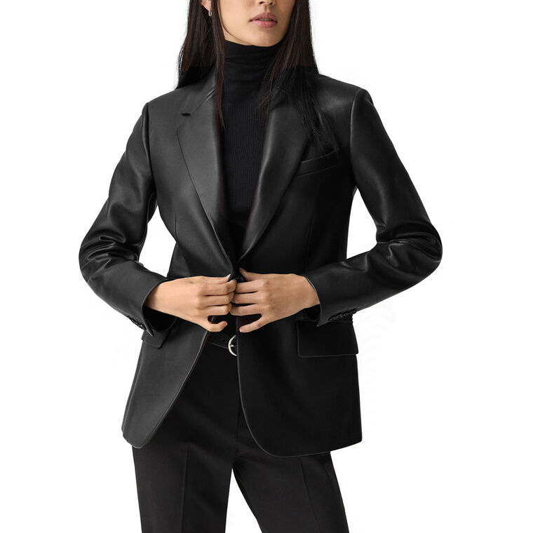 Lynnia Leather Blazer image number null
