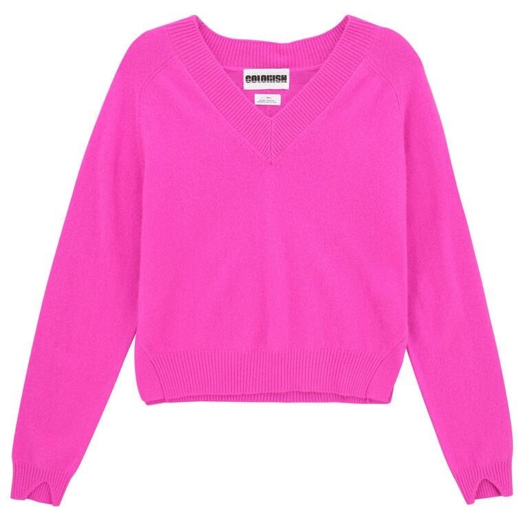 Cocolina Mini V-Neck Cashmere Sweater image number null