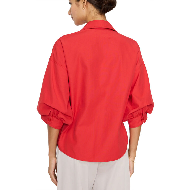 The Kate Collared V-Neck Shirt image number null