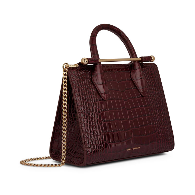 Croc-Embossed Mini Tote image number null