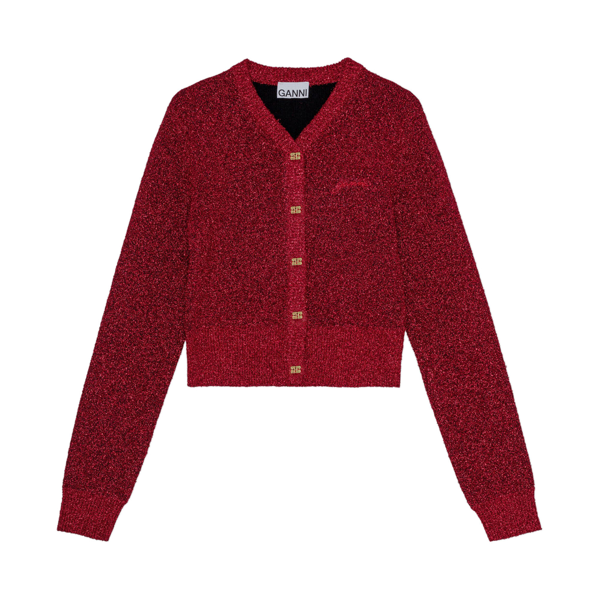 Ganni Sparkle Doubleface Short Cardigan | Tootsies