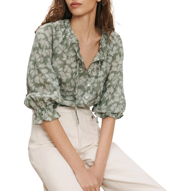 Williamsen Long Sleeve Floral Button-Down Blouse image number null