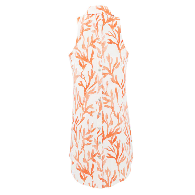 Coral Print Swing Dress image number null