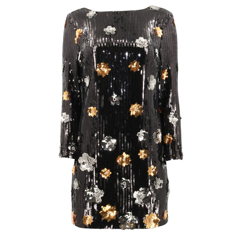 Selene 3D Floral Sequins Dress image number null