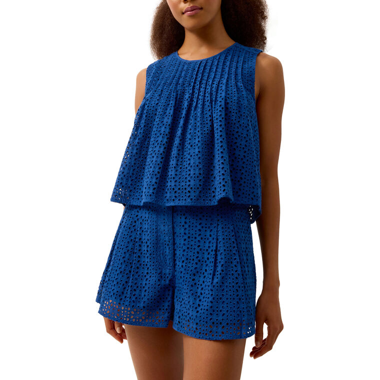 Eletta Sleeveless Eyelet Swing Top image number null