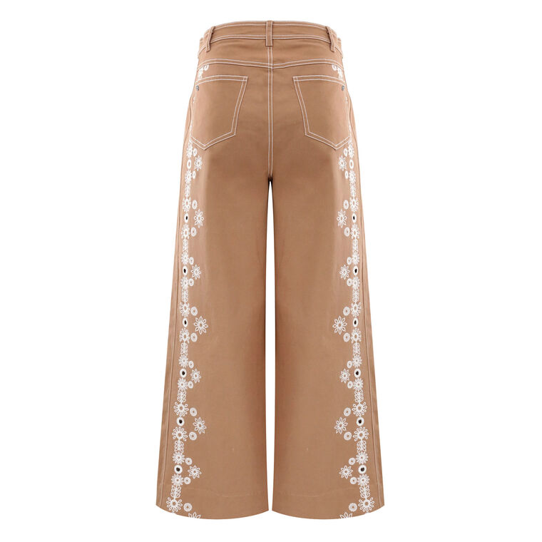 Mazie Eyelet Cropped Betsy Flare Pant image number null